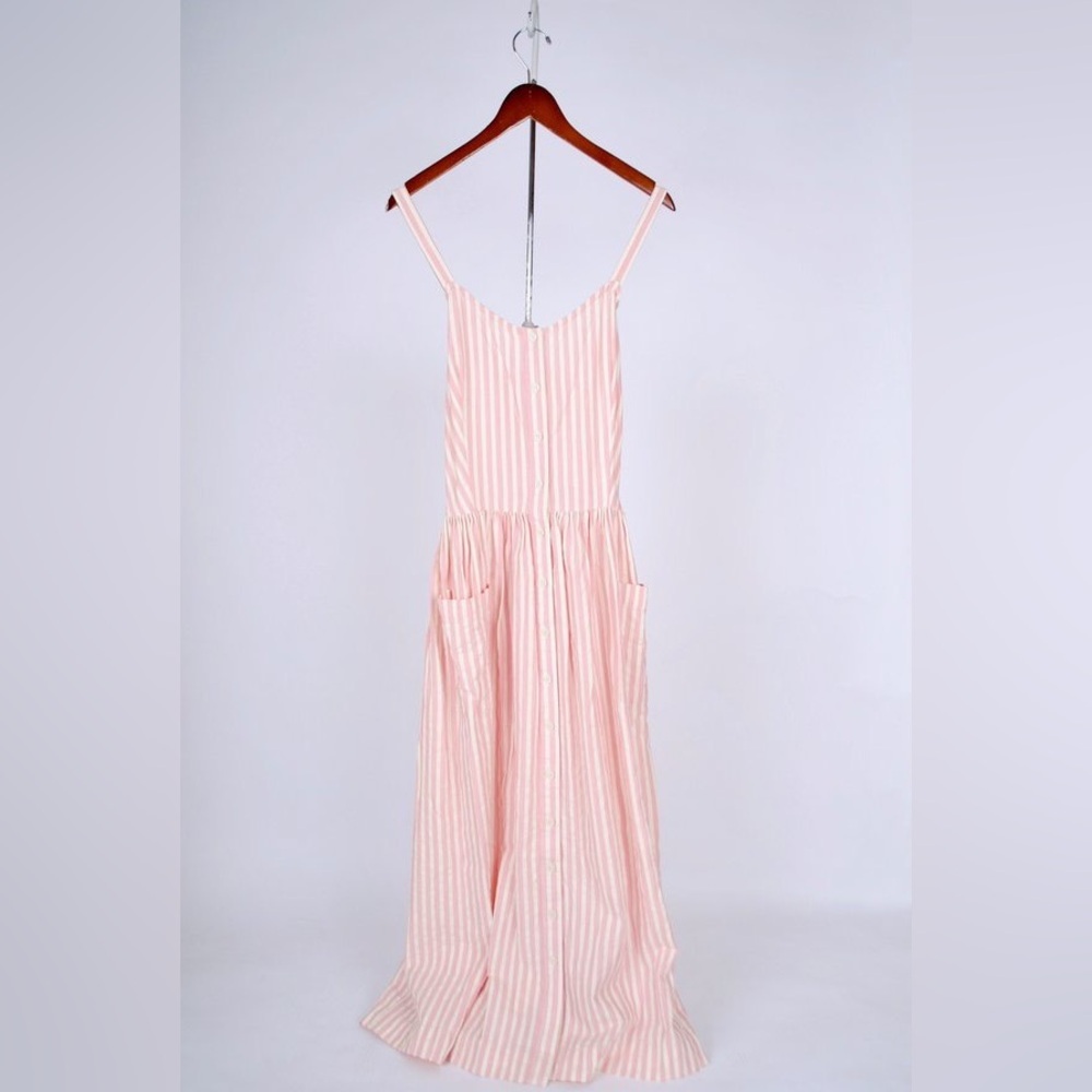 The Great. The Carriage Cotton Dress in Saffron Stripe Size 3/ US L